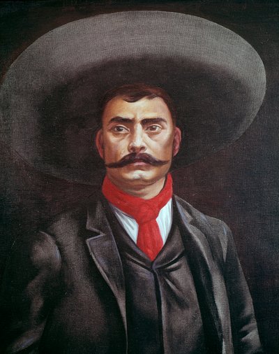 Retrato de Emiliano Zapata (1879-1919), mexicano de Unknown artist