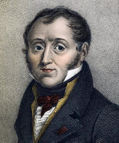 Retrato de Emmanuel de Las Cases (1766-1842) historiador francés - grabado del siglo XIX de Unknown artist