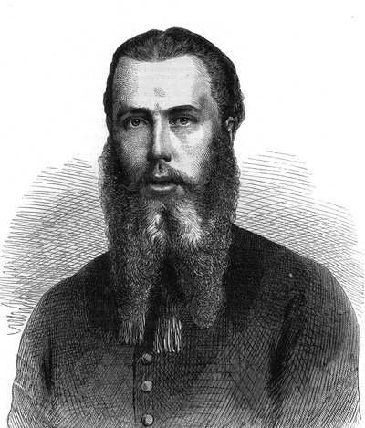 Retrato del Emperador Maximiliano I de México (1832-1867). Grabado en "L
