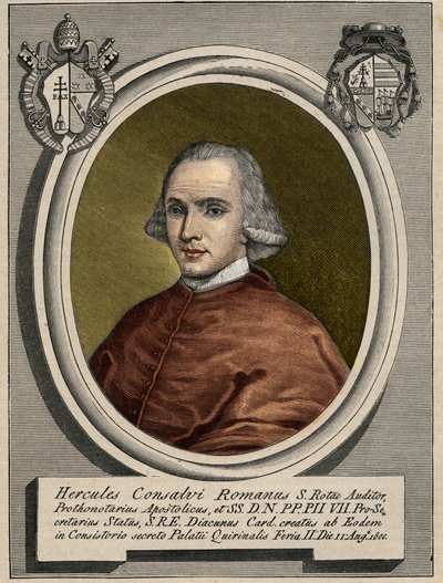 Retrato de Ercole Consalvi (1757-1824), Cardenal Secretario de Estado de Pío VII. Grabado del siglo XIX. de Unknown artist