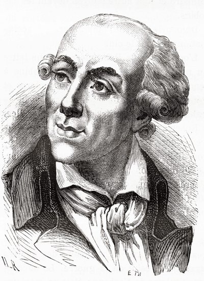 Retrato de Etienne Clavière (1768 - 1793), Ministro de Finanzas en el gobierno girondino (marzo de 1792) - en Histoire de France de Henri Martin. de Unknown artist