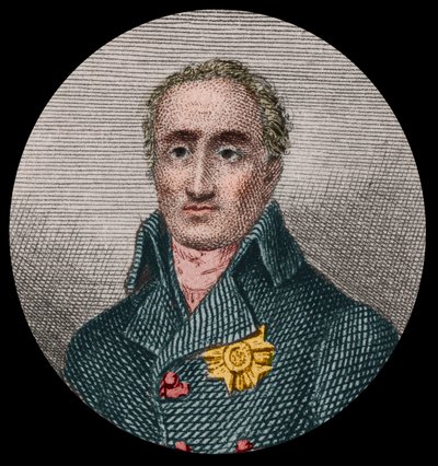 Retrato de Etienne de La Ville, Conde De Lacepede (1756-1825), naturalista francés. Grabado anónimo de 1876. de Unknown artist