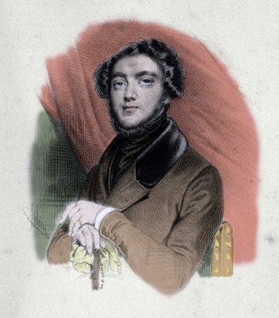 Retrato de Eugene Sue (1804-1857) escritor francés de Unknown artist