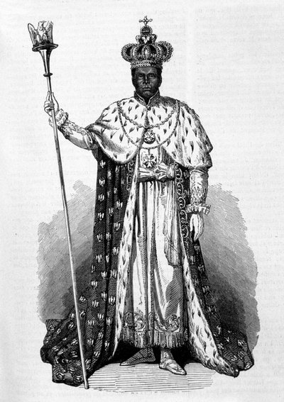 Retrato de Faustin Soulouque (1782-1867) conocido como Faustin I, Emperador de Haití de 1847 a 1859. Grabado de 1856 de Unknown artist