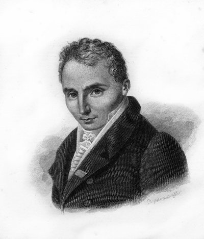 Retrato de Ferdinand Herold (1791-1833), compositor francés - grabado del siglo XIX de Unknown artist