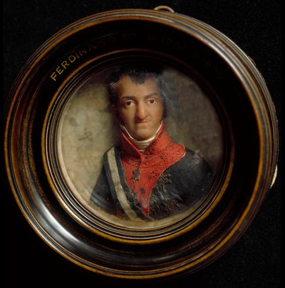Retrato de Fernando I de Borbón o Fernando IV (1751-1825), Rey de Nápoles Escultura de cera. Florencia, Museo Nazionale del Bargello de Unknown artist