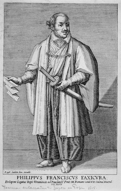 Retrato de Filippo Francesco Faxicura (Philip Francis Faxicura o Tsunenaga Hasekura) de Unknown artist