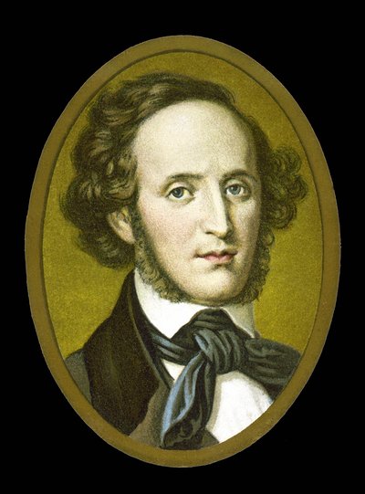 Retrato de Félix Mendelssohn - Bartholdy (1809 - 1847) compositor alemán de Unknown artist
