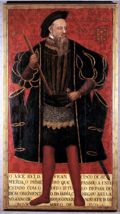 Retrato de Francisco De Almeida (1450-1510) explorador y primer virrey de India de Unknown artist