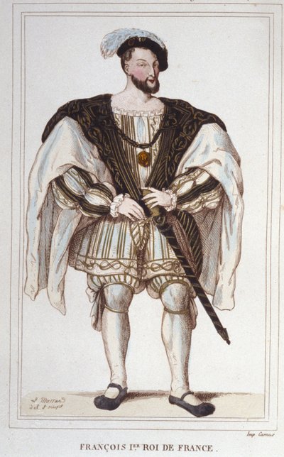 Retrato de Francisco I (1494 - 1547). Grabado de 1830 de Unknown artist