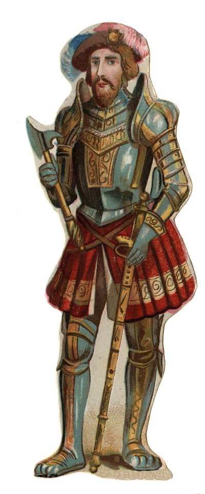Retrato de Francisco I (1494 - 1547), Rey de Francia. Cromolitografía, finales del siglo XIX. de Unknown artist