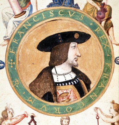 Retrato de Francisco I, miniatura del siglo XVI. de Unknown artist