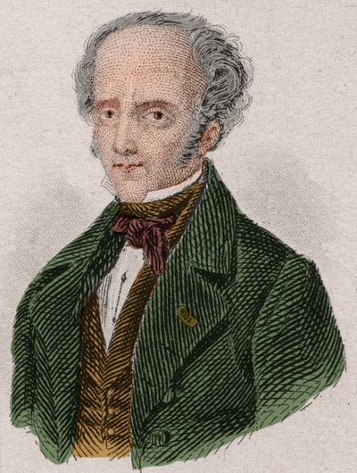 Retrato de François René, Vizconde de Chateaubriand (1768-1848) escritor francés. Grabado de 1876. de Unknown artist