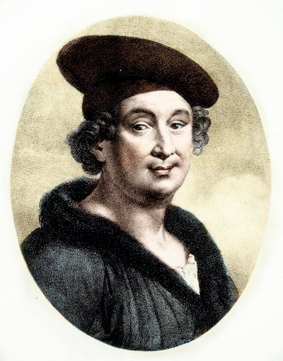 Retrato de François Villon (1431-63) (grabado) de Unknown artist