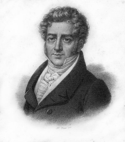 Retrato de François Adrien Boieldieu (1775 - 1834), compositor francés, grabado del siglo XIX de Unknown artist