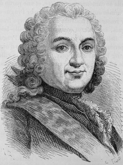 Retrato de François de Chevert (1695 - 1769). Grabado de finales del siglo XIX en “Historia de Francia” de H. Martin. de Unknown artist