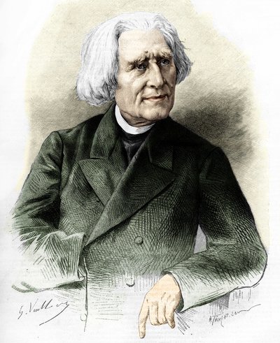 Retrato de Franz Liszt (1811-1886) compositor y pianista húngaro. de Unknown artist