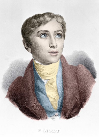 Retrato de Franz Liszt (1811-1886), compositor y pianista húngaro. de Unknown artist