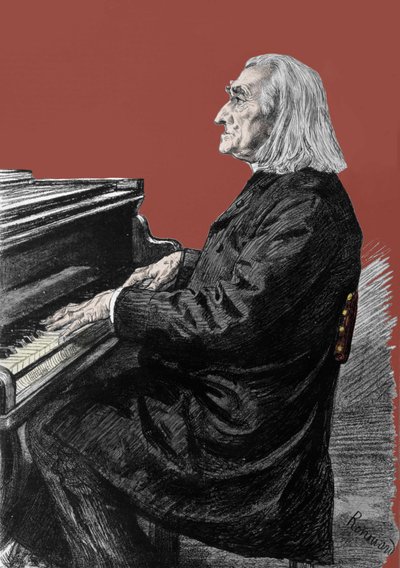 Retrato de Franz Liszt (1811-1886), compositor y pianista húngaro. de Unknown artist