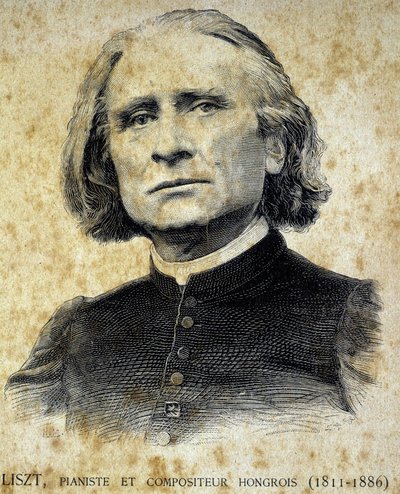 Retrato de Franz Liszt, pianista y compositor húngaro (1811 - 1886) - en “Los Contemporáneos” de Unknown artist