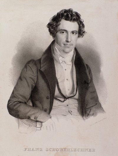 Retrato de Franz Schoberlechner (grabado) de Unknown artist