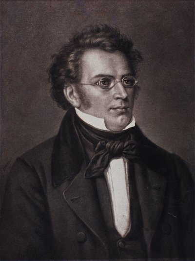 Retrato de Franz Schubert (grabado) de Unknown artist