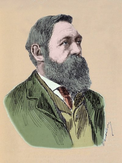 Retrato de Friedrich Engels (1820-1895) filósofo y teórico socialista alemán. de Unknown artist