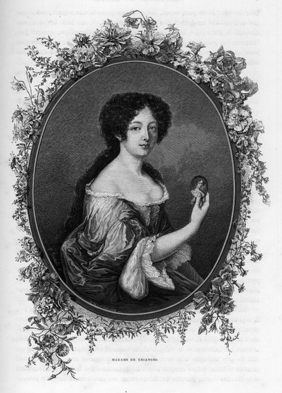 Retrato de Gabrielle de Rochechouart de Mortemart, Marquesa de Thianges (1633-1693), aristócrata francesa - Grabado de 1862 en “Las Reinas del Mundo” por nuestros primeros escritores. Libro publicado bajo la dirección de J. G. D. ARMENGAUD. de Unknown artist