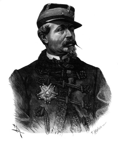 Retrato del General Alfred Chanzy (1823-1883) grabado de 1883 de Unknown artist