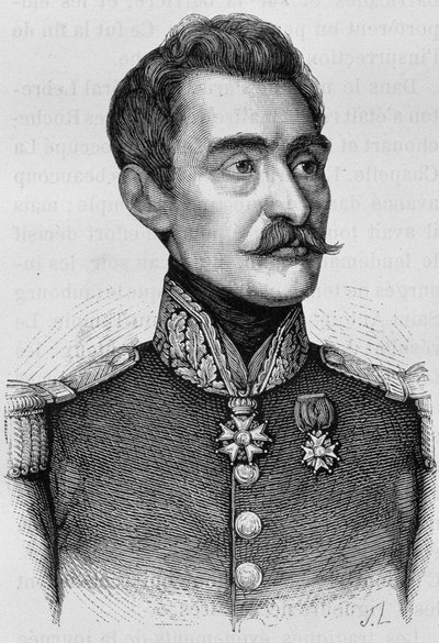 Retrato del General Bréa. Grabado de finales del siglo XIX en "Histoire de France" de H. Martin. de Unknown artist