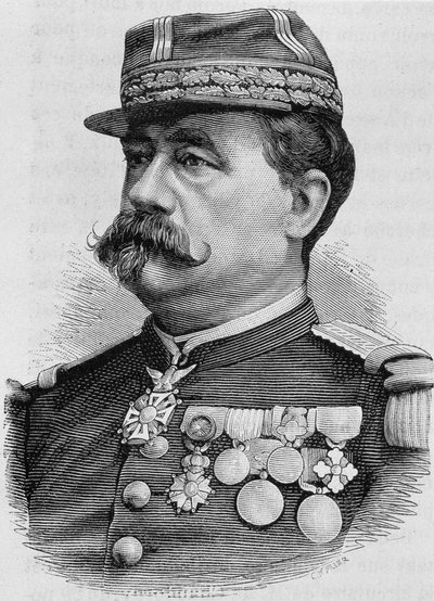 Retrato del General Carré de Bellemarre. Grabado de finales del siglo XIX en “Histoire de France” de H. Martin de Unknown artist