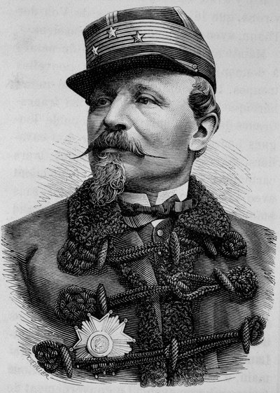 Retrato del General Chanzy (1823 - 1883). Grabado de finales del siglo XIX en “Histoire de France” de H. Martin de Unknown artist