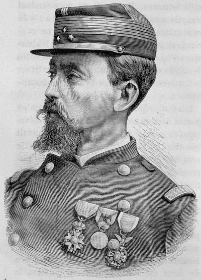 Retrato del General Crémer. Grabado del siglo XIX de Unknown artist