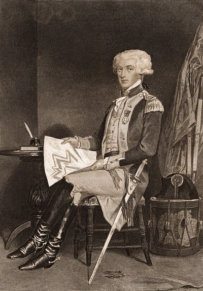 Retrato del General La Fayette (Lafayette) (1757-1834) de Unknown artist