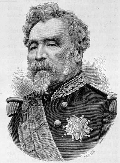 Retrato del General de la Motterouge. Grabado de finales del siglo XIX en “Histoire de France” de H. Martin de Unknown artist