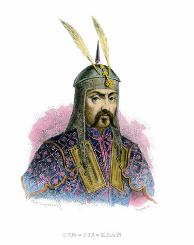 Retrato de Genghis Khan (Temudjin) de Unknown artist