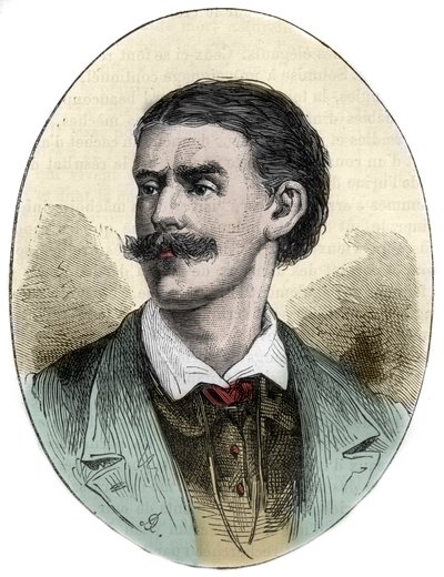 Retrato de Georg August Schweinfurth (1836-1925) explorador, botánico y antropólogo alemán grabado de “Histoire picturesque des grands voyages au nineteenth century”. 1877 de Unknown artist