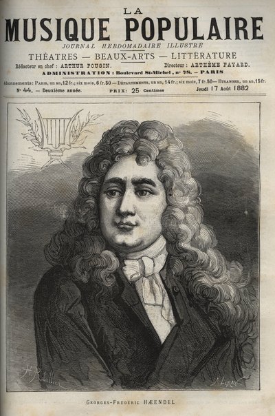 Retrato de George Frederick Handel de Unknown artist