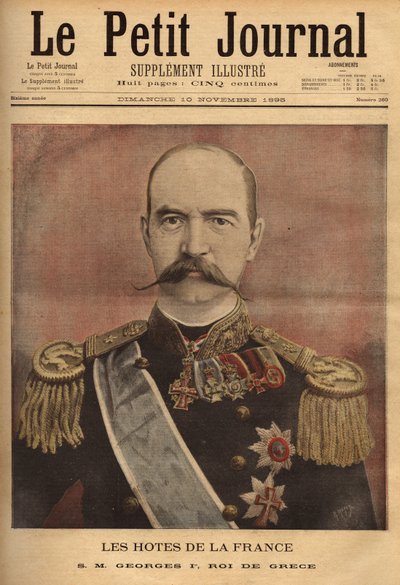 Retrato de Jorge I, Rey de Grecia (1845-1913). Grabado en "Le petit journal" 10/11/1895. Colección Selva. de Unknown artist