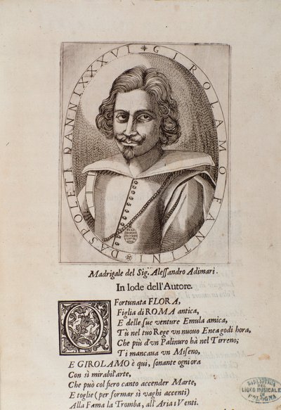 Retrato de Gerolamo Fantini (portada de su Método para aprender a tocar la trompeta) de Unknown artist