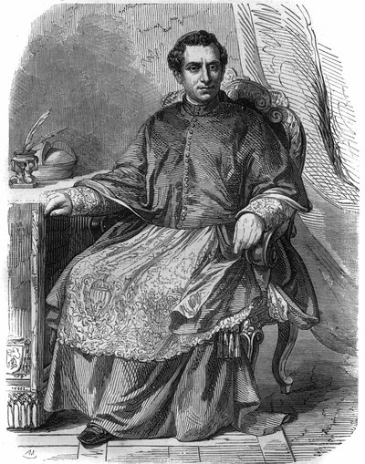 Retrato de Giacomo Antonelli (1808-1878), Cardenal italiano y Secretario de Estado del Gobierno Pontificio de Unknown artist