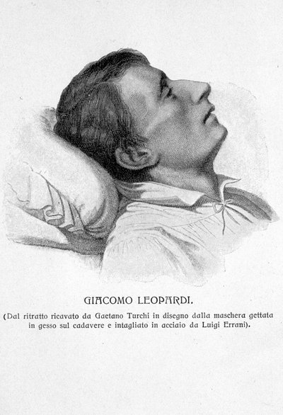 Retrato de Giacomo Leopardi en su lecho de muerte de Unknown artist