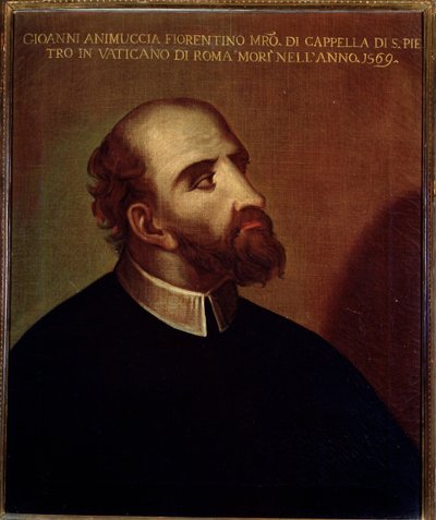 Retrato de Giovanni Animuccia, compositor italiano de Unknown artist