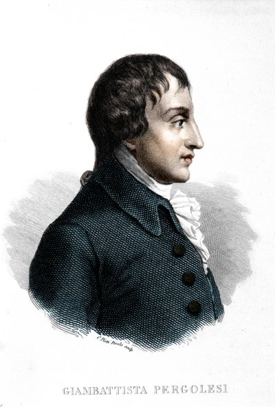 Retrato de Giovanni Battista Pergolesi (1710 - 1736) de Unknown artist