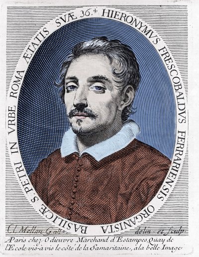 Retrato de Girolamo (o Gerolamo) Frescobaldi (1583 - 1643) compositor italiano. de Unknown artist
