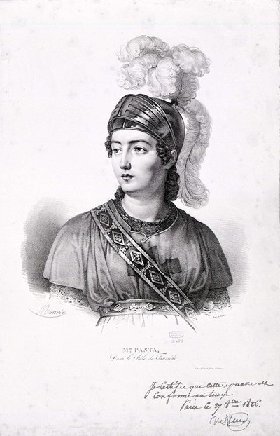 Retrato de Giuditta Pasta (1797-1865) de Unknown artist