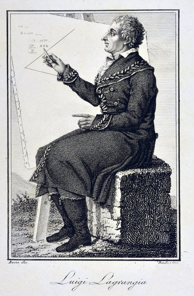 Retrato de Giuseppe Ludovico De la Grange Tournier (1736 - 1813) - Retrato de Joseph Louis, Conde de Lagrange (1736-1813), matemático francés de Unknown artist