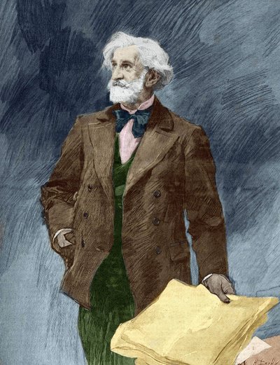 Retrato de Giuseppe Verdi (1813-1901), compositor italiano de Unknown artist
