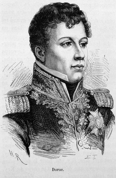 Retrato de Géraud Christophe Michel Duroc (1772 - 1813). Grabado de finales del siglo XIX en “Histoire de France” de H. Martin de Unknown artist