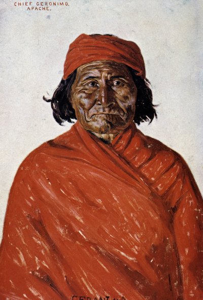 Retrato de Gerónimo, jefe apache de Unknown artist